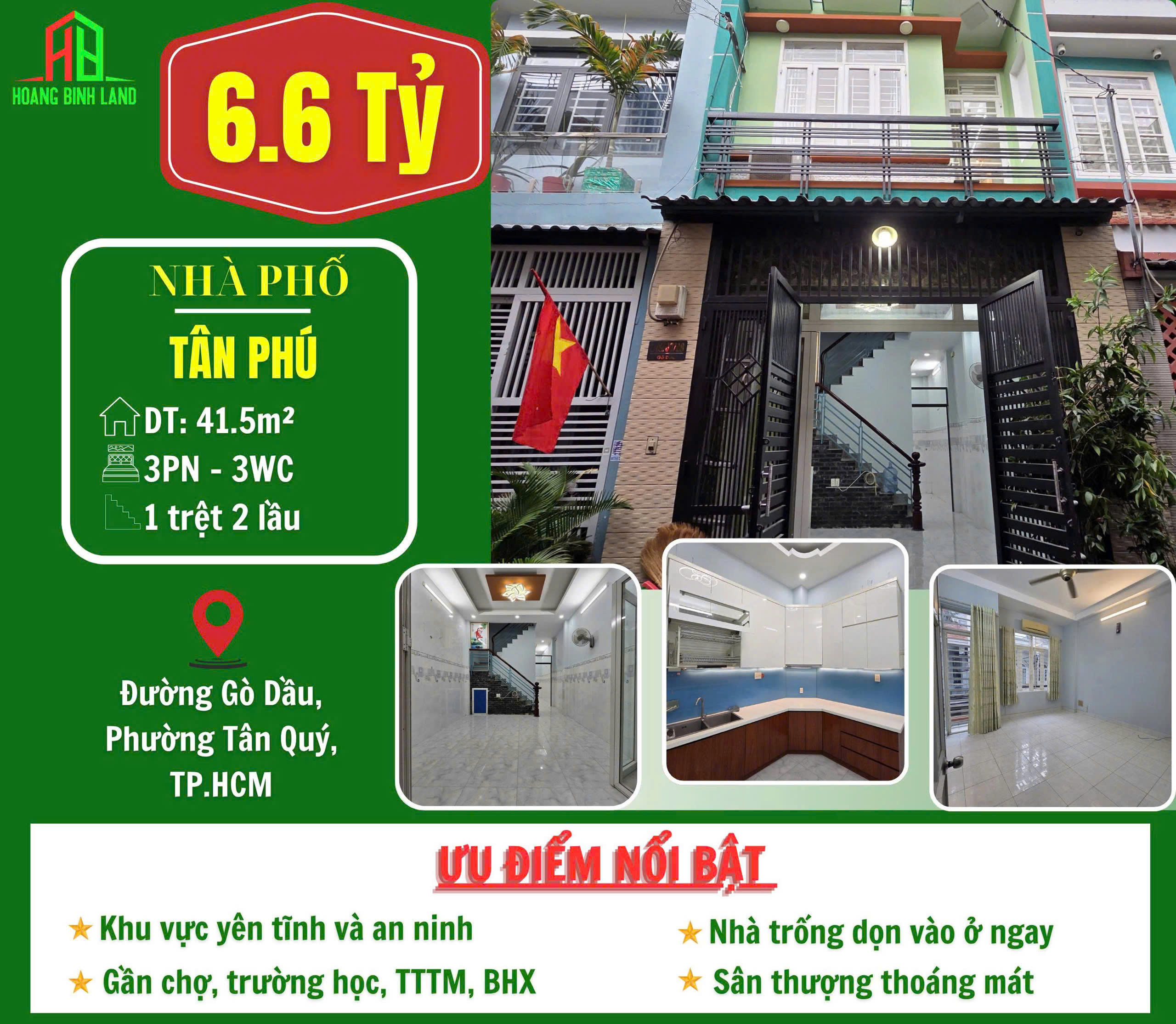 BÁN NHÀ ĐẸP PHƯỜNG TÂN QUÝ - GIÁ 6.6 TỶ