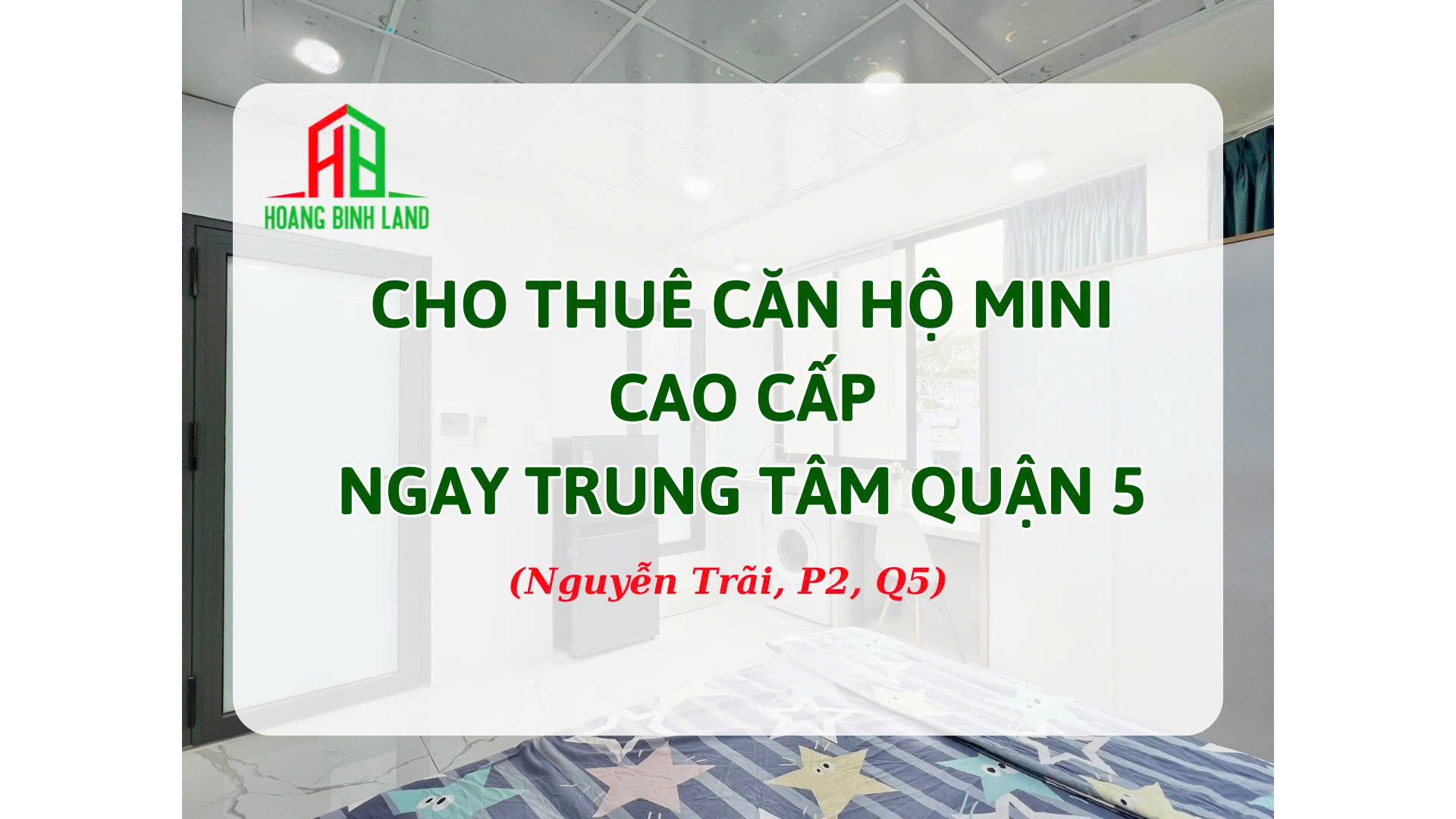  CHO THUÊ NHÀ TRỌ QUẬN 5