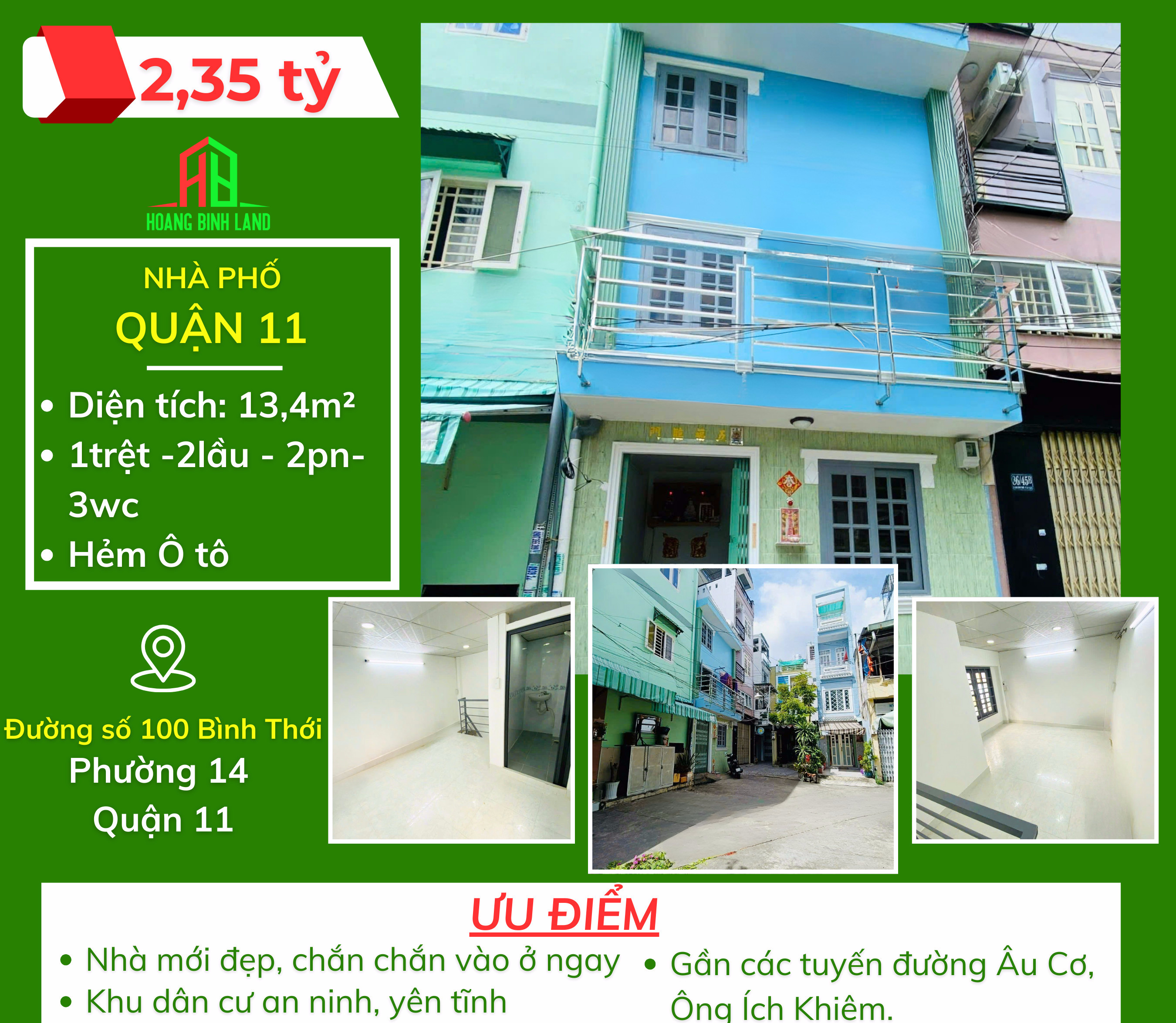 NHÀ PHỐ BÌNH THỚI QUẬN 11