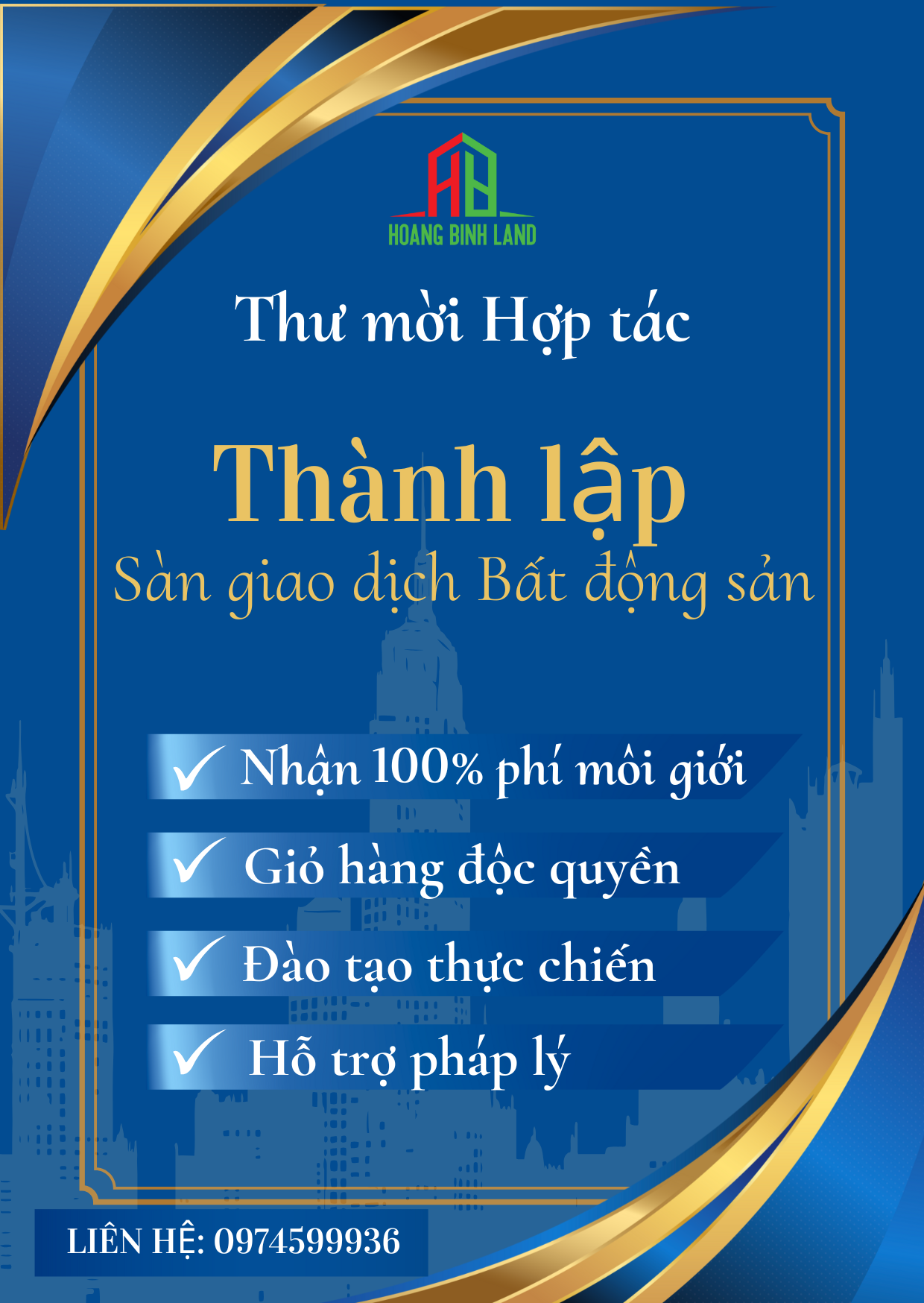 THƯ MỜI HỢP TÁC – THÀNH LẬP SÀN GIAO DỊCH BẤT ĐỘNG SẢN