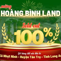 HOÀNG BÌNH LAND, SOLD OUT 100% GIỎ HÀNG ĐẤT NỀN TẠI XÃ NHỰT NINH, TÂN TRỤ, LONG AN